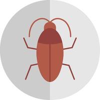 Cockroach Flat Scale Icon vector