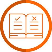 Guidelines Line Orange Circle Icon vector