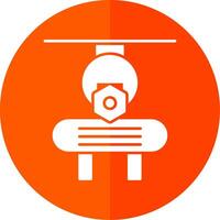 Machinery Glyph Red Circle Icon vector