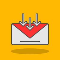 Email Filled Shadow Icon vector
