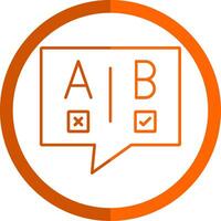 Ab Testing Line Orange Circle Icon vector