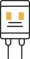 Capacitor Skined Filled Icon vector