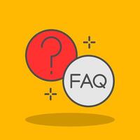 Question Filled Shadow Icon vector