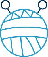 Wool Line Blue Two Color Icon vector