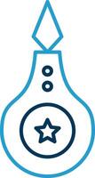 Threader Line Blue Two Color Icon vector