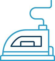 Iron Line Blue Two Color Icon vector