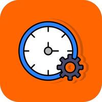 Time Management Filled Orange background Icon vector
