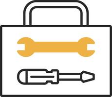 Tool Box Skined Filled Icon vector