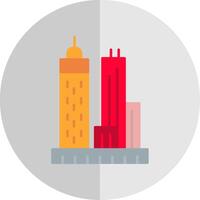 Skyscrapers Flat Scale Icon vector