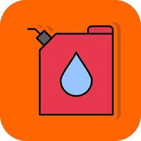 combustible lleno naranja antecedentes icono vector