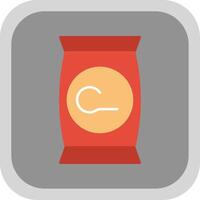 Crisps Flat Round Corner Icon vector