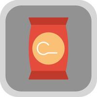 Crisps Flat Round Corner Icon vector