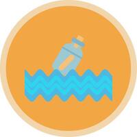 Message In A Bottle Flat Multi Circle Icon vector