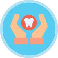 Dental Care Flat Multi Circle Icon vector