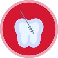 Root Canal Flat Multi Circle Icon vector