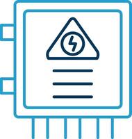 Fuse Box Line Blue Two Color Icon vector