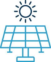 Solar Energy Line Blue Two Color Icon vector