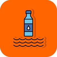 agua lleno naranja antecedentes icono vector