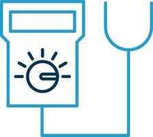 Tester Line Blue Two Color Icon vector