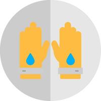 Working Gloves Flat Scale Icon vector