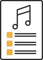 PlayList Skined Filled Icon vector