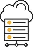 Data Storage Skined Filled Icon vector