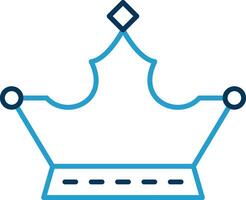 Monarchy Line Blue Two Color Icon vector