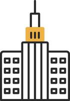 Skycraper Skined Filled Icon vector