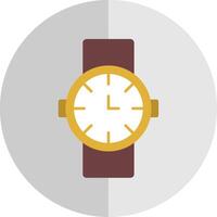 reloj plano escala icono vector