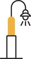 Street Light Skined Filled Icon vector