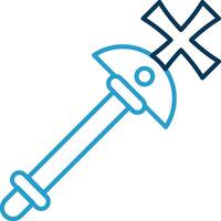 Scepter Line Blue Two Color Icon vector