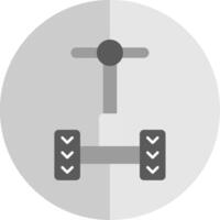 segway plano escala icono vector