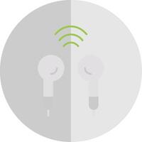 Earbuds Flat Scale Icon vector