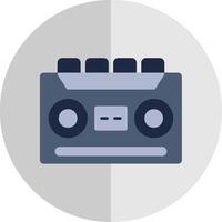 Cassette Recorder Flat Scale Icon vector