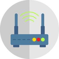 Wifi Router Flat Scale Icon vector