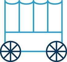 Carriage Line Blue Two Color Icon vector