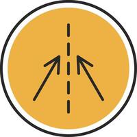 Keep In Line Skined Filled Icon vector