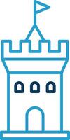 Castle Line Blue Two Color Icon vector