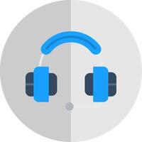 Headphone Flat Scale Icon vector