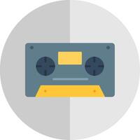 Cassette Flat Scale Icon vector