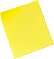blanco amarillo pegajoso Nota con rizado esquina png