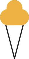 Ice Cream Skined Filled Icon vector