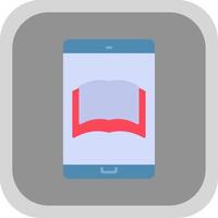 Education App Flat Round Corner Icon vector