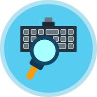 Keylogger Flat Multi Circle Icon vector