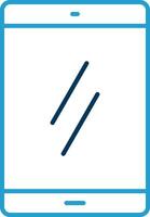 Mobile Line Blue Two Color Icon vector