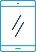 Mobile Line Blue Two Color Icon vector