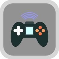 Joystick Flat Round Corner Icon vector