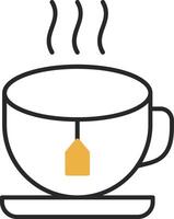 Tea Skined Filled Icon vector