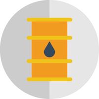 Oil Barrel Flat Scale Icon vector