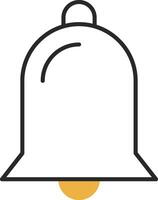 Bell Skined Filled Icon vector